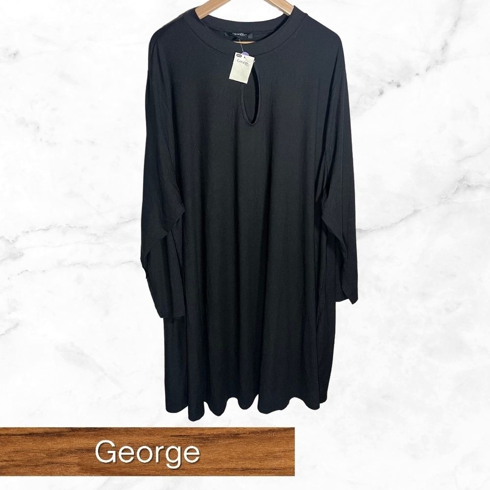 George 4x keyhole long sleeve dress